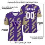 customized washington huskies stripe block purple jersey best selling