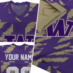 customized washington huskies stripe block purple jersey best selling