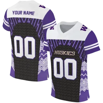 customized washington huskies tire arrows purple black white jersey best selling