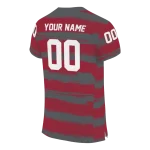 customized washington state cougars art stripe crimson jersey best selling