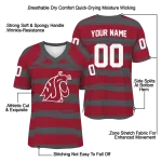 customized washington state cougars art stripe crimson jersey best selling