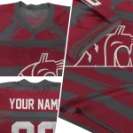 customized washington state cougars art stripe crimson jersey best selling