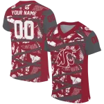 customized washington state cougars camo shatter crimson jersey best selling