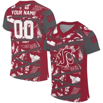 customized washington state cougars camo shatter crimson jersey best selling