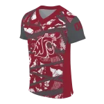 customized washington state cougars camo shatter crimson jersey best selling