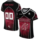 customized washington state cougars halftone slant crimson black jersey best selling
