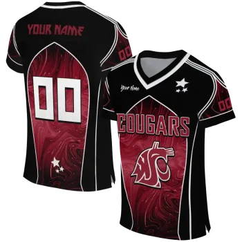 customized washington state cougars halftone slant crimson black jersey best selling