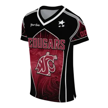 customized washington state cougars halftone slant crimson black jersey fashion forward