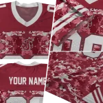 customized washington state cougars mirrored pattern crimson jersey best selling