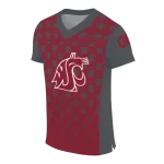 customized washington state cougars stacked rectangle crimson jersey best selling