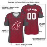 customized washington state cougars stacked rectangle crimson jersey best selling