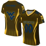 customized west virginia mountaineers dynamic dots gold jersey best selling