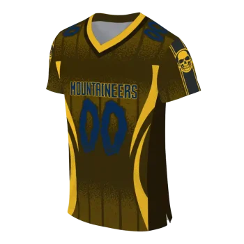 customized west virginia mountaineers dynamic dots gold jersey fashion forward