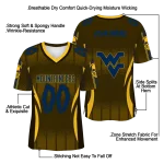 customized west virginia mountaineers dynamic dots gold jersey best selling