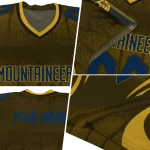 customized west virginia mountaineers dynamic dots gold jersey best selling