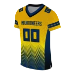 customized west virginia mountaineers halftone sweep gold black jersey best selling