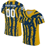customized west virginia mountaineers stripe splatter blue jersey best selling