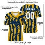 customized west virginia mountaineers stripe splatter blue jersey best selling