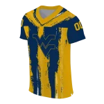 customized west virginia mountaineers striped texture blue jersey best selling