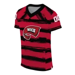 customized western kentucky hilltoppers art stripe red jersey best selling