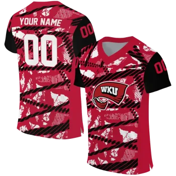 customized western kentucky hilltoppers camo shatter red jersey best selling