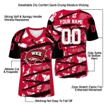 customized western kentucky hilltoppers camo shatter red jersey best selling