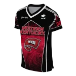 customized western kentucky hilltoppers halftone slant red black jersey best selling