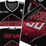 customized western kentucky hilltoppers halftone slant red black jersey best selling
