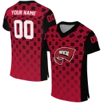 customized western kentucky hilltoppers stacked rectangle red jersey best selling