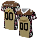 customized western michigan broncos brushstroke xs gold black jersey best selling