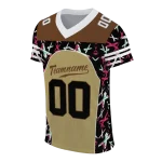 customized western michigan broncos brushstroke xs gold black jersey best selling