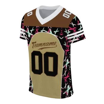 customized western michigan broncos brushstroke xs gold black jersey fashion forward