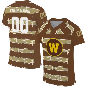 customized western michigan broncos layered grids brown jersey best selling