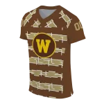customized western michigan broncos layered grids brown jersey best selling