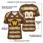 customized western michigan broncos layered grids brown jersey best selling