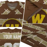 customized western michigan broncos layered grids brown jersey best selling