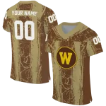 customized western michigan broncos rugged stripes brown jersey best selling