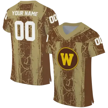 customized western michigan broncos rugged stripes brown jersey best selling