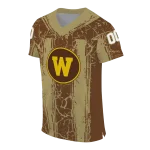 customized western michigan broncos rugged stripes brown jersey best selling