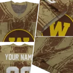 customized western michigan broncos rugged stripes brown jersey best selling
