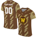 customized western michigan broncos stripe block brown jersey best selling
