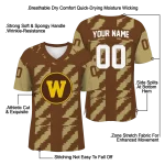 customized western michigan broncos stripe block brown jersey best selling