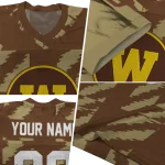 customized western michigan broncos stripe block brown jersey best selling