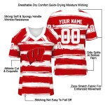 customized wisconsin badgers art stripe red jersey best selling