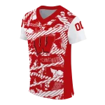 customized wisconsin badgers camo shatter red jersey best selling