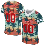 customized wisconsin badgers horizon palm sunset jersey best selling