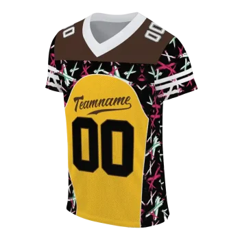 customized wyoming cowboys brushstroke xs gold black jersey fashion forward