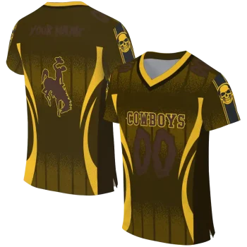 customized wyoming cowboys dynamic dots gold jersey best selling