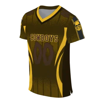 customized wyoming cowboys dynamic dots gold jersey fashion forward