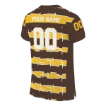 customized wyoming cowboys layered grids brown jersey best selling